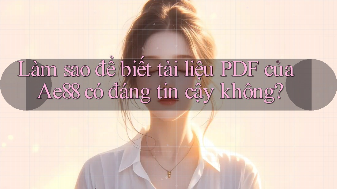 Làm sao để biết tài liệu PDF của Ae88 có đáng tin cậy không? Làm sao để biết tài liệu PDF của Ae88 có đáng tin cậy không?
